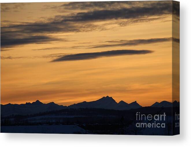 Sunset Canvas Print featuring the photograph Sunset from 567 by Ann E Robson