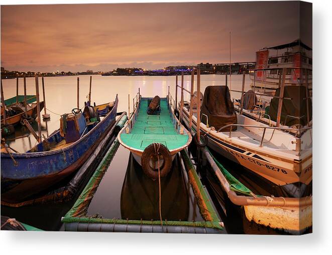 Tranquility Canvas Print featuring the photograph Sunset In Anping by Sunrise@dawn Photography