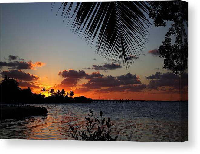 Sunset In Paradise Canvas Print featuring the photograph Sunset in Paradise by Michelle Constantine