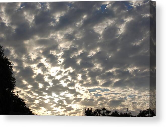Linda Brody Canvas Print featuring the photograph Sunset Landscape XIII by Linda Brody