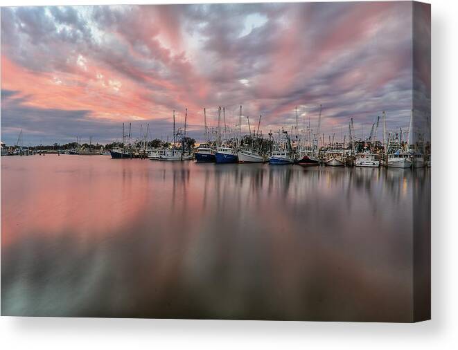Sunset Canvas Print featuring the photograph Sunset on the Fleet by Brian Wright
