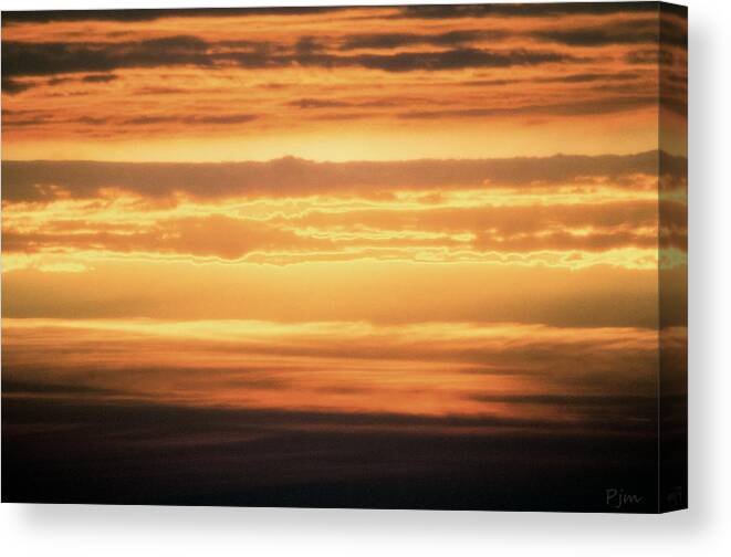 Sunset Canvas Print featuring the photograph Sunset on Newquay Bay by Pennie McCracken