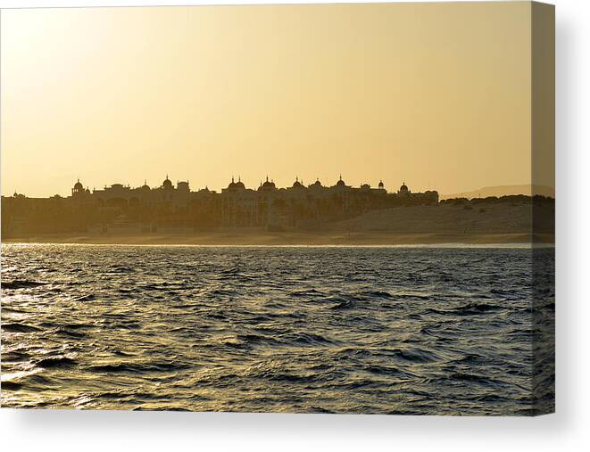 Sunset Canvas Print featuring the photograph Sunset over Cabo by Alexandra Till