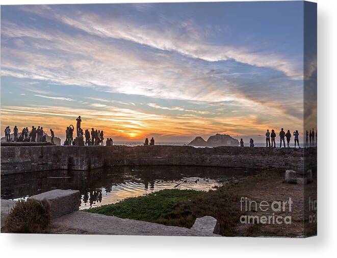 Kate Brown Canvas Print featuring the photograph Sunset Party by Kate Brown