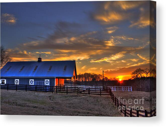 Reid Callaway Sunset Canvas Print featuring the photograph Sunset Reflections by Reid Callaway