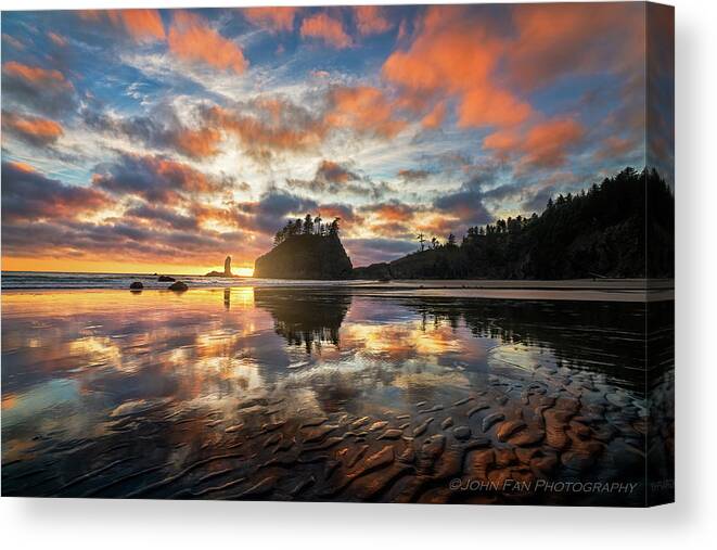 Sunset Canvas Print featuring the photograph Sunset Symphony by John Fan