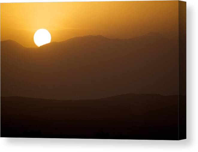  Canvas Print featuring the photograph Sunset The Ruby Mountains Wells Nevada by Michael W Rogers