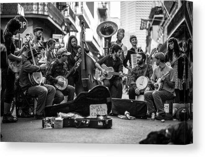 Music Canvas Print featuring the photograph Super Band by David Downs