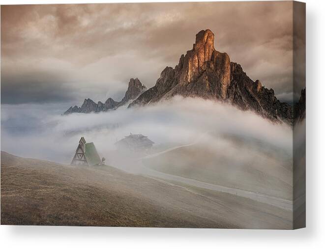 Landscape Canvas Print featuring the photograph Surfacing Spikes by Peter Svoboda, Mqep