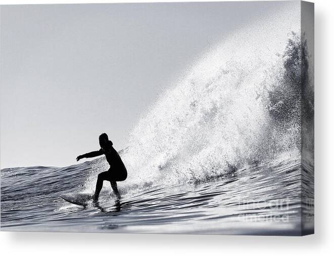 Surfing Canvas Print featuring the photograph Surfing the Avalanche by Paul Topp