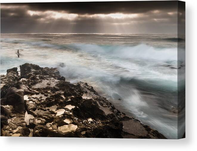 Pacific Ocean Canvas Print featuring the photograph Surf's Up by Chuck Jason