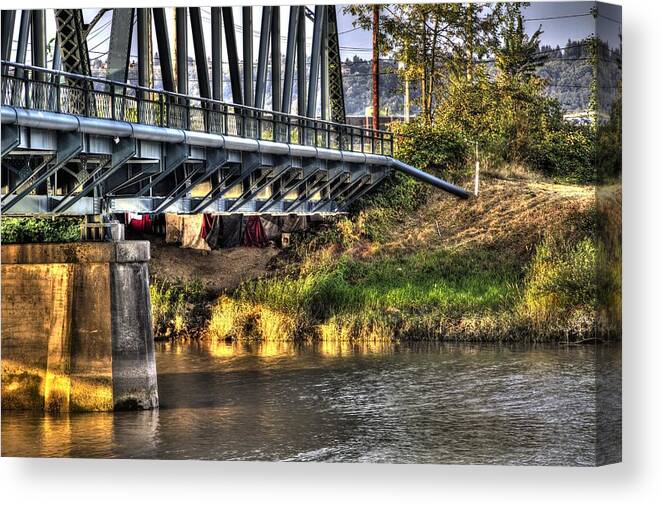 Homeless Canvas Print featuring the photograph Survival by Rob Green