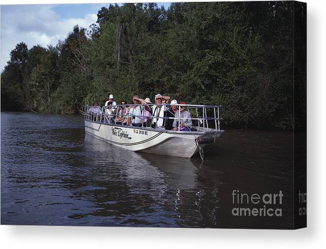 Place Canvas Print featuring the photograph Swamp Tour, Louisiana by Van D. Bucher