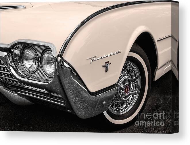 Fender Canvas Print featuring the photograph T-Bird Fender by Jerry Fornarotto