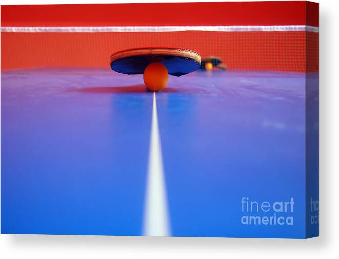 Action Canvas Print featuring the photograph Table Tennis by Michal Bednarek