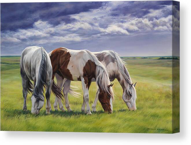 Michelle Grant Canvas Print featuring the painting Tail Wind by JQ Licensing