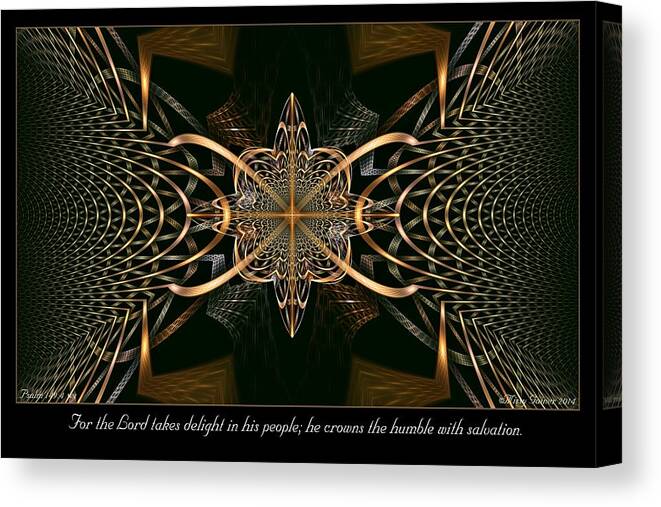 Fractal Canvas Print featuring the digital art Takes Delight by Missy Gainer