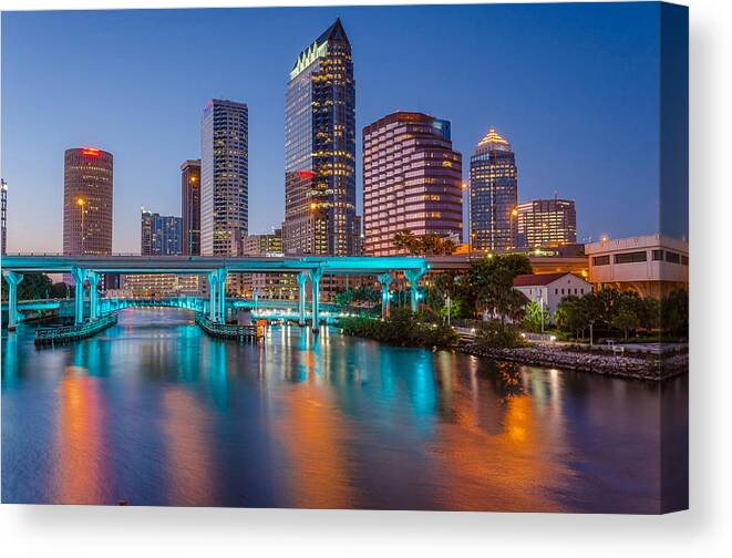 Tampa Bay Canvas Print featuring the photograph Tampa Skylines by RC Pics