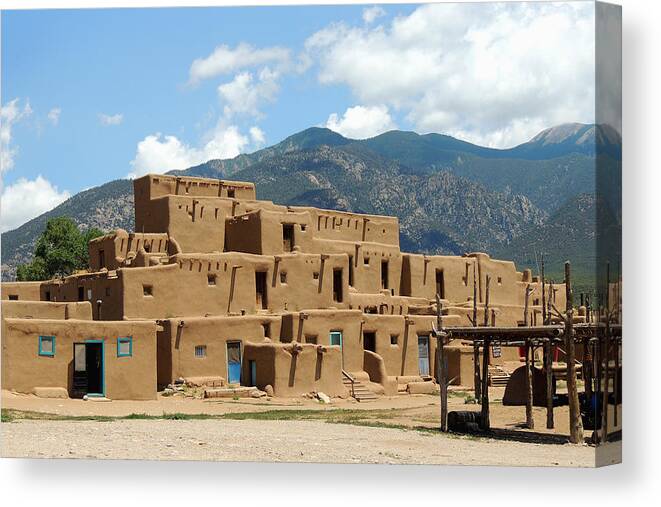 Taos Canvas Print featuring the photograph Taos Pueblo by Gordon Beck