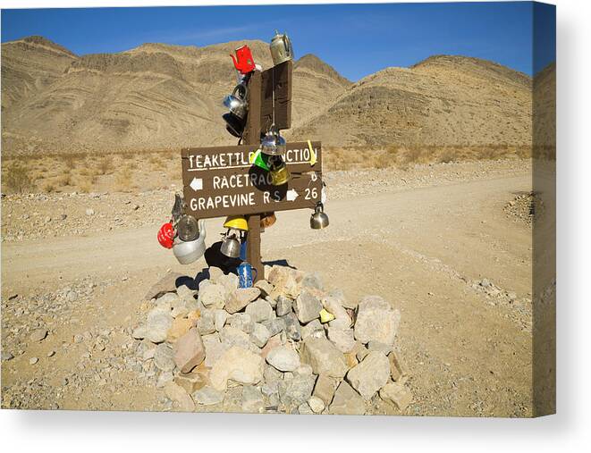 00431203 Canvas Print featuring the photograph Teakettle Junction in Death Valley by Yva Momatiuk and John Eastcott