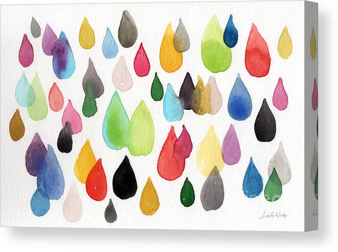 Rainbow Canvas Print featuring the painting Tears Of An Artist by Linda Woods