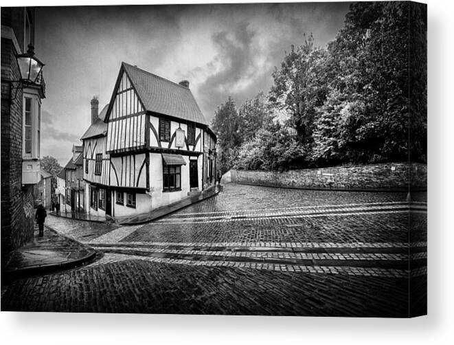 England Canvas Print featuring the photograph Teetering on the edge of history by Russell Styles