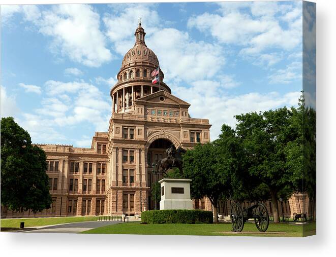 Government Canvas Print featuring the photograph Texas Capitol Building by Sunchan