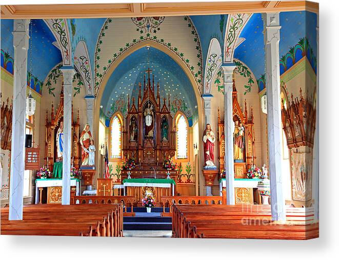 Church Canvas Print featuring the photograph Texas Painted Church by Pattie Calfy