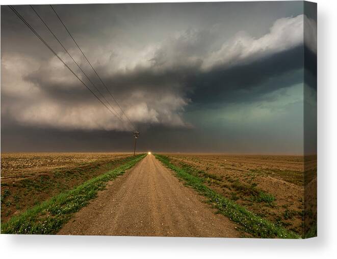 Grass Canvas Print featuring the photograph Texas Panhandle Storm by John Finney Photography