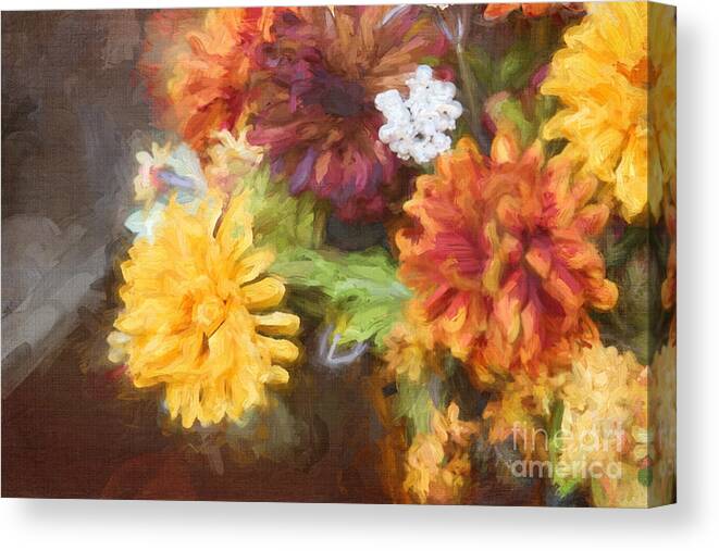 Bouquet Canvas Print featuring the digital art Thanksgiving Bouquet by Jayne Carney