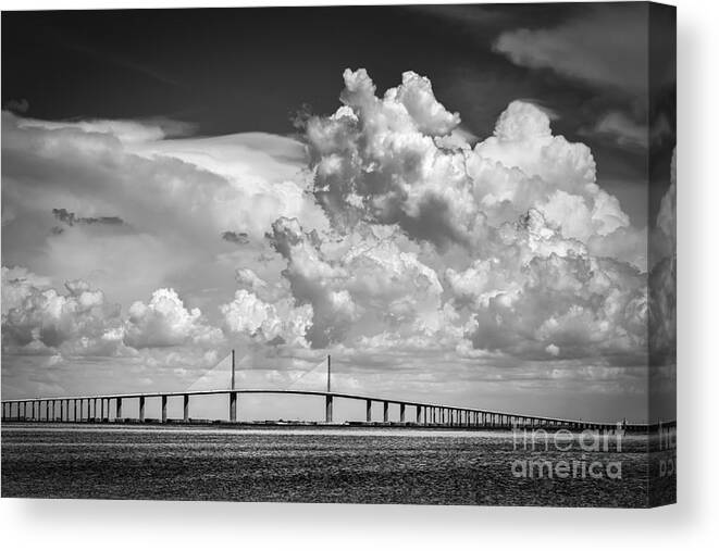 Clouds Canvas Print featuring the photograph The Beautiful Skyway by Marvin Spates