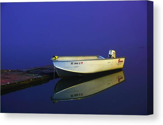 Metro Canvas Print featuring the photograph The Boat In The Fog by Metro DC Photography