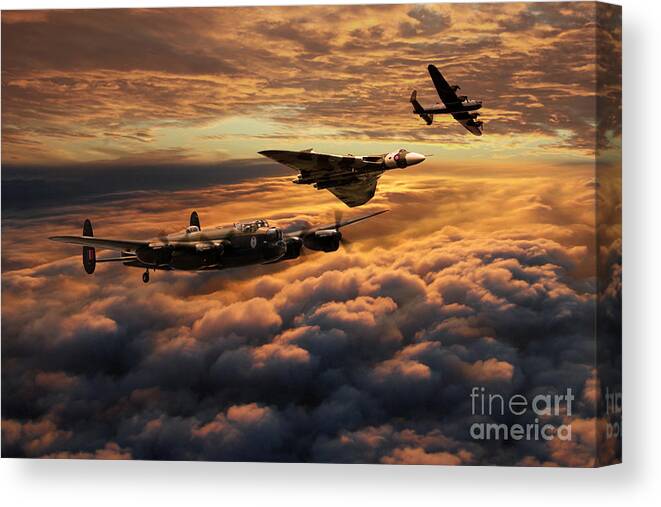Avro Canvas Print featuring the digital art The Bomber Age by Airpower Art