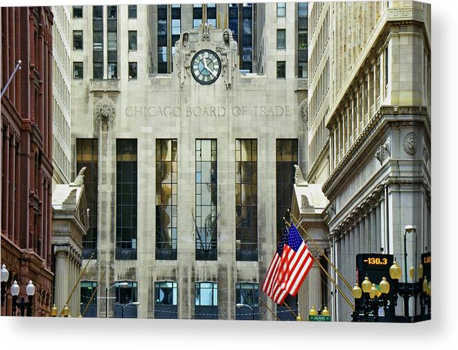 Photography Canvas Print featuring the photograph The Chicago Board Of Trade, Chicago by Panoramic Images