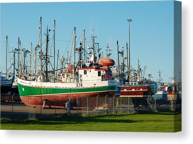 Boats Canvas Print featuring the photograph The Docktors Waitingroom by Ron Haist
