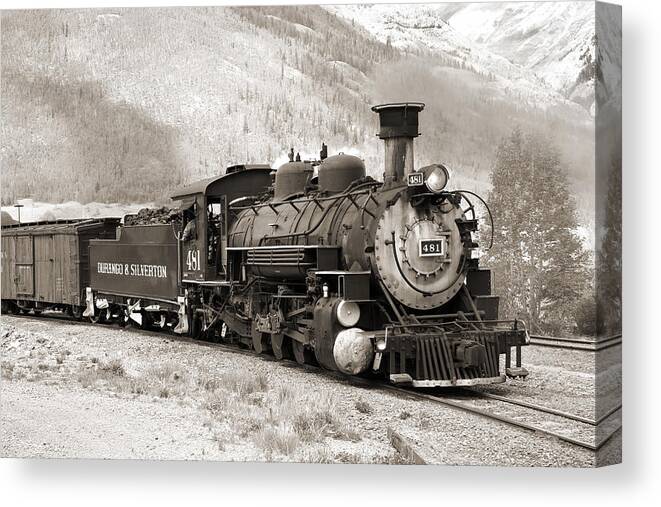 Transportation Canvas Print featuring the photograph The Durango and Silverton by Mike McGlothlen