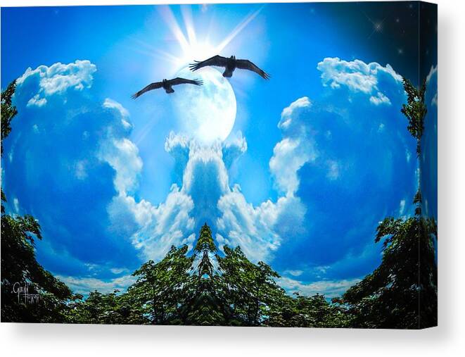 Fantasy Canvas Print featuring the photograph The Escape by Glenn Feron