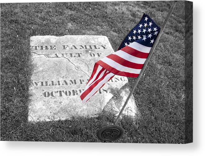 Burial Site Canvas Print featuring the photograph The Family Vault by Cathy Kovarik
