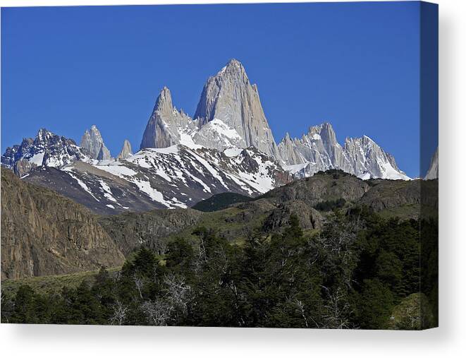Argentina Canvas Print featuring the photograph The Fitz Roy Range by Michele Burgess
