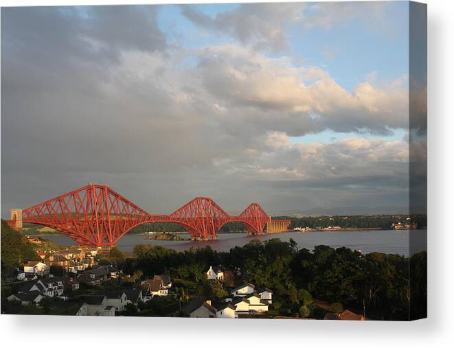 Forth Bridge Canvas Print featuring the photograph The Forth Bridge - Scotland by David Grant