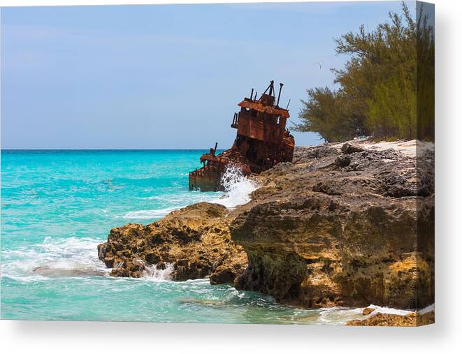 Shipwreck Canvas Print featuring the photograph The Gallant Lady by Ed Gleichman