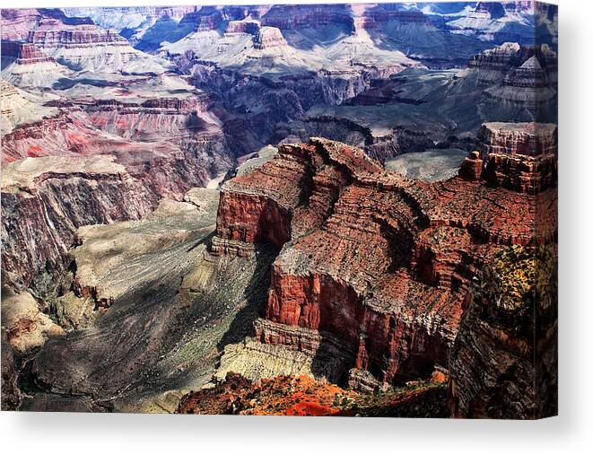 Arizona.the Grand Canyon Canvas Print featuring the photograph The Grand Canyon V by Tom Prendergast