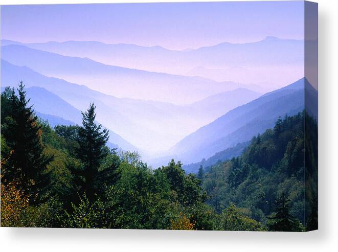 Southern Usa Canvas Print featuring the photograph The Great Smoky Mountains National Park by John Elk