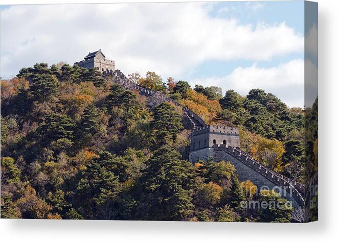 China Landscape Canvas Print featuring the photograph The Great Wall 632c by Terri Winkler