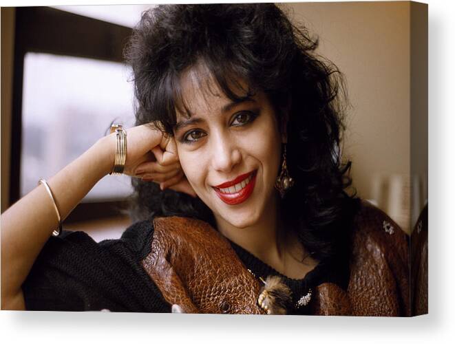 Ofra Haza Canvas Print featuring the photograph The Israeli Artist Ofra Haza by Shaun Higson