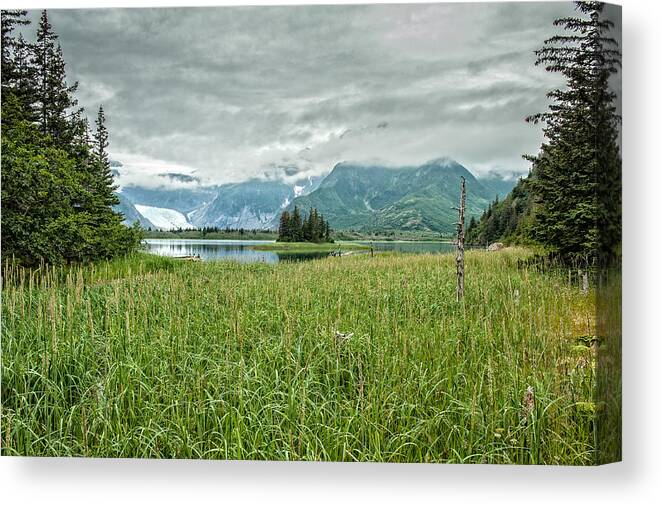 Alaska Canvas Print featuring the photograph The Lagoon by George Buxbaum