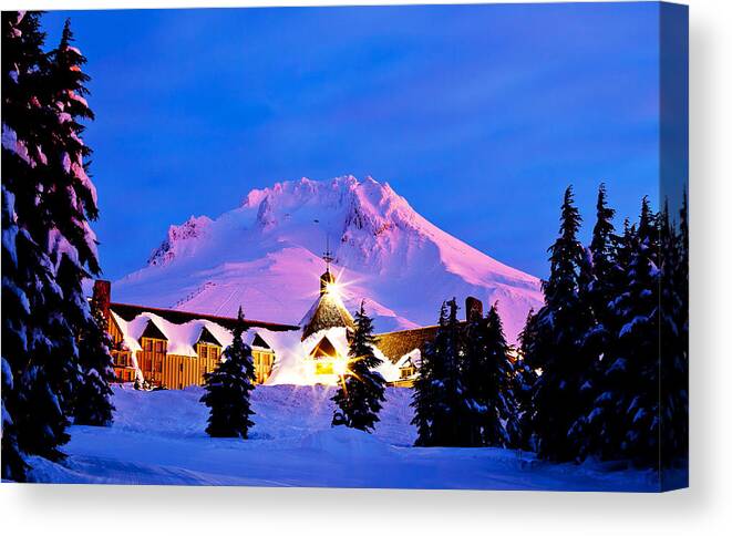 Timberline Lodge Canvas Print featuring the photograph The Last Sunrise by Darren White