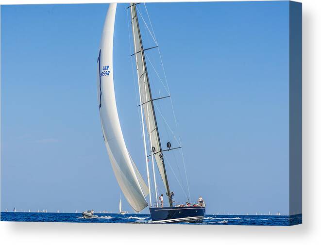 St. Tropez Canvas Print featuring the photograph the Leader by Christian Baumgart