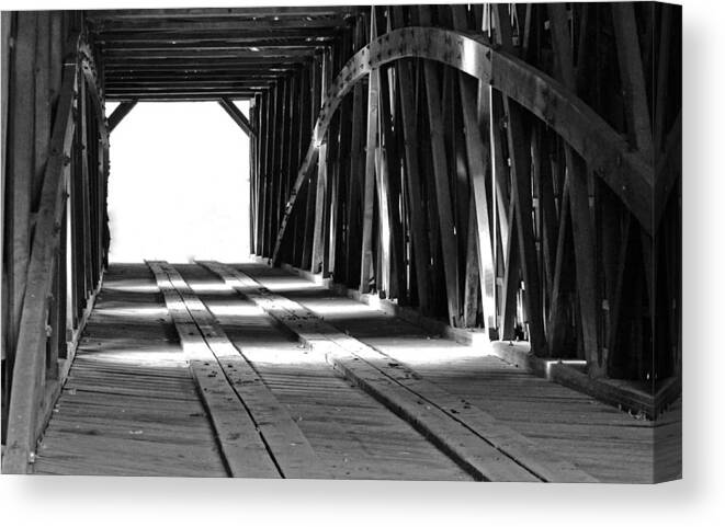 Light Canvas Print featuring the photograph The Light At The End Of The Bridge by Holly Blunkall