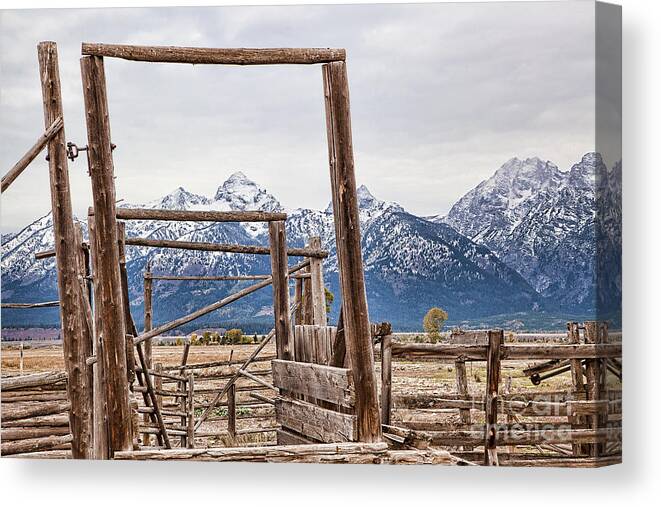 Teton National Park Print Canvas Print featuring the photograph The Loading Gate by Jim Garrison